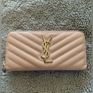 Yves Saint Laurent Monogram Large Zip Wallet YSL